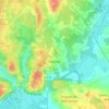 Topografische kaart Tauriac, hoogte, reliëf
