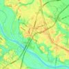 Topografische kaart Moriya, hoogte, reliëf