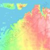 Topografische kaart Ivujivik (Land), hoogte, reliëf