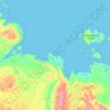 Topografische kaart Bulunski ulus, hoogte, reliëf