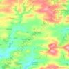 Topografische kaart Cheriton Fitzpaine, hoogte, reliëf