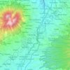 Topografische kaart Cigombong, hoogte, reliëf