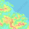 Topografische kaart Houaïlou, hoogte, reliëf