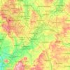Topografische kaart Warwickshire, hoogte, reliëf