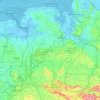 Topografische kaart Weser-Ems, hoogte, reliëf