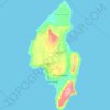 Topografische kaart Tinian Island, hoogte, reliëf