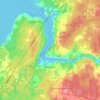 Topografische kaart Weymouth, hoogte, reliëf