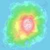 Topografische kaart Miyakejima, hoogte, reliëf