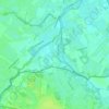 Topografische kaart Glane, hoogte, reliëf