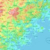 Topografische kaart 莆田市, hoogte, reliëf