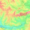 Topografische kaart Sauk County, hoogte, reliëf