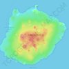Topografische kaart Isla Floreana, hoogte, reliëf
