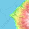 Topografische kaart Ponta do Pargo, hoogte, reliëf