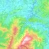 Topografische kaart Itxassou, hoogte, reliëf