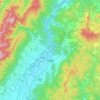 Topografische kaart Shirataka, hoogte, reliëf