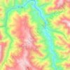 Topografische kaart Sartimbamba, hoogte, reliëf
