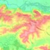 Topografische kaart Mugron, hoogte, reliëf