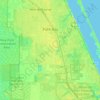 Topografische kaart Palm Bay, hoogte, reliëf