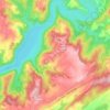 Topografische kaart Tiurana, hoogte, reliëf