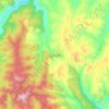 Topografische kaart Barnard, hoogte, reliëf