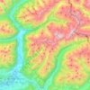 Topografische kaart Vedrette di Ries, hoogte, reliëf
