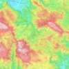 Topografische kaart Općina Trnovo (FBiH), hoogte, reliëf