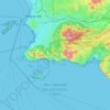 Topografische kaart Marseille-9, hoogte, reliëf