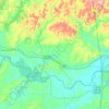 Topografische kaart Sequoyah County, hoogte, reliëf