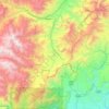 Topografische kaart Cosanga, hoogte, reliëf