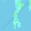Topografische kaart Tilghman Island, hoogte, reliëf