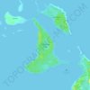Topografische kaart Big Major Cay, hoogte, reliëf