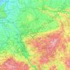 Topografische kaart North Rhine-Westphalia, hoogte, reliëf