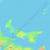 Topografische kaart Prince Edward Island, hoogte, reliëf