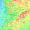 Topografische kaart Rio Mondego, hoogte, reliëf