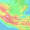 Topografische kaart Guatemala, hoogte, reliëf