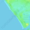 Topografische kaart Venice Beach, hoogte, reliëf