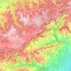 Topografische kaart la Pobla de Benifassà, hoogte, reliëf