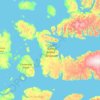 Topografische kaart Devon Island, hoogte, reliëf