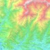 Topografische kaart Annapurna, hoogte, reliëf