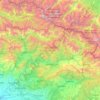 Topografische kaart Racha-Lechkhumi and Lower Svaneti, hoogte, reliëf