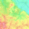 Topografische kaart Luchowizy, hoogte, reliëf