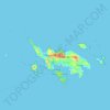 Topografische kaart Culebra, hoogte, reliëf