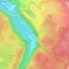 Topografische kaart La Frasnée, hoogte, reliëf
