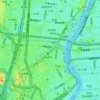 Topografische kaart Nihonbashi bakurocho, hoogte, reliëf