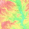 Topografische kaart Houston County, hoogte, reliëf