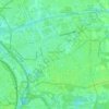 Topografische kaart Deurne-Noord, hoogte, reliëf