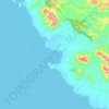 Topografische kaart Kаala-Gomen, hoogte, reliëf