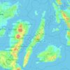 Topografische kaart Cebu, hoogte, reliëf