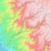 Topografische kaart Río Rímac, hoogte, reliëf