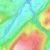 Topografische kaart Voissant, hoogte, reliëf
